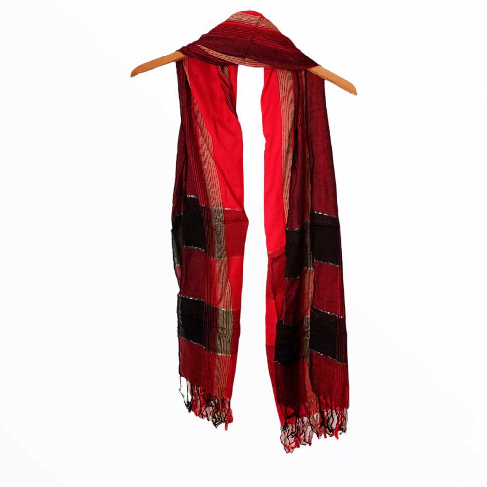 Pañuelo / Fular rojo y negro - Talla Única