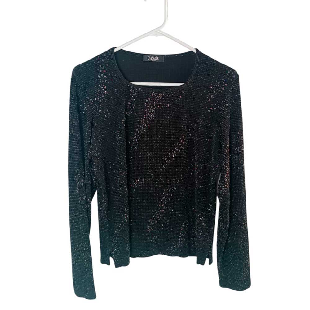 Camiseta Negra - Brillantina - Talla XL