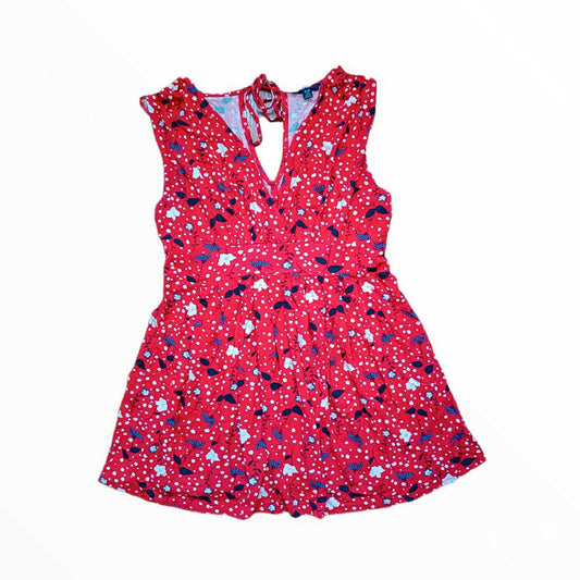 Camiseta roja escote pico – Talla 38-40 - Kiabi