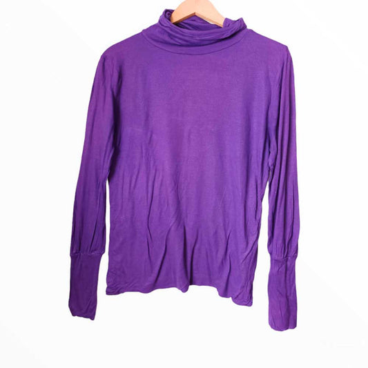 Camiseta de Manga Larga Morada con Cuello Alto - Diesel (Talla XS)