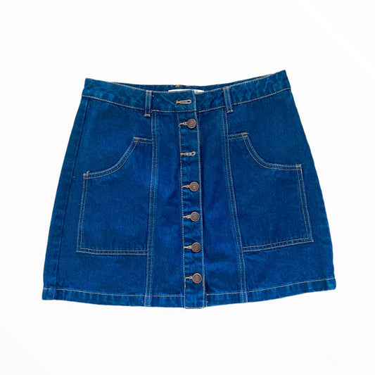 Falda vaquera Stradivarius con bolsillos delanteros – Talla 42