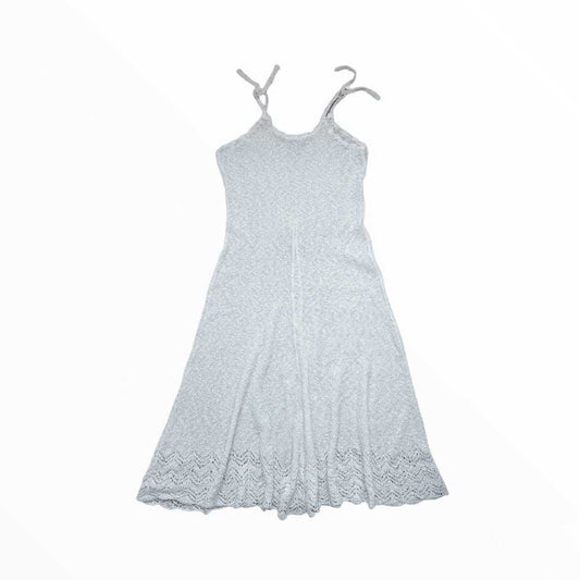 Vestido Blanco - Punto Transparente - Talla Única 