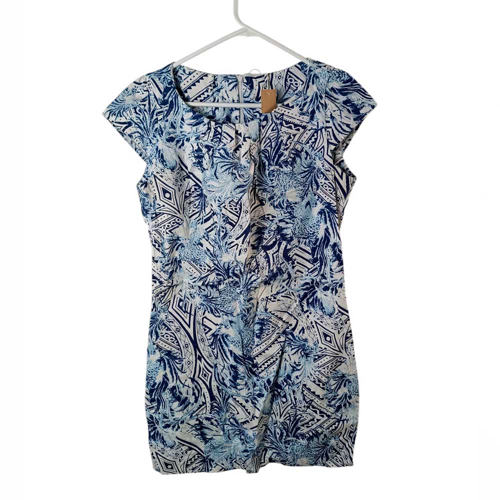 Vestido Estampado Azul - Talla 42