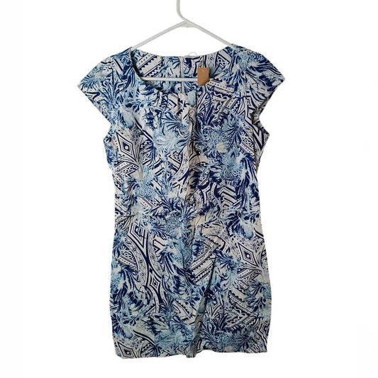Vestido Estampado Azul - Talla 42