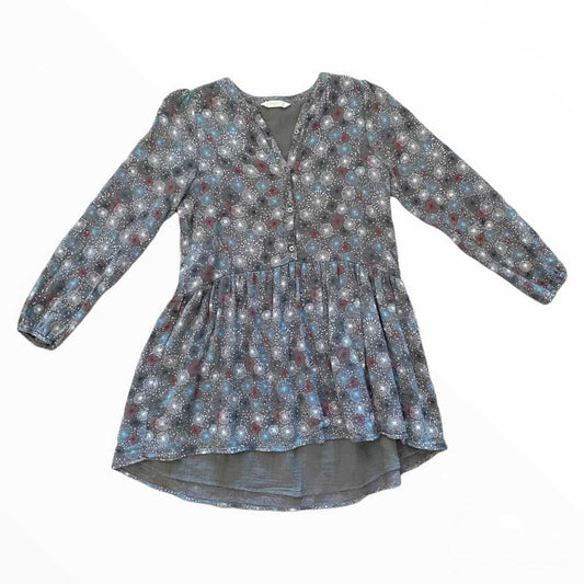 Vestido gris de niña manga larga – Talla 11-12 años
