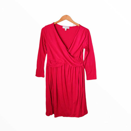 Vestido rosa con cuello de pico – Talla 38/40