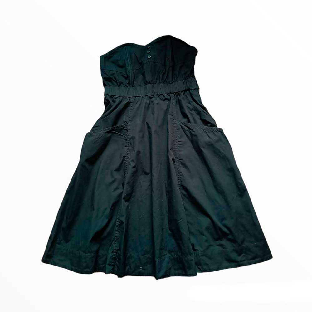 Vestido Negro - Palabra de Honor- Talla 36 H&amp;M