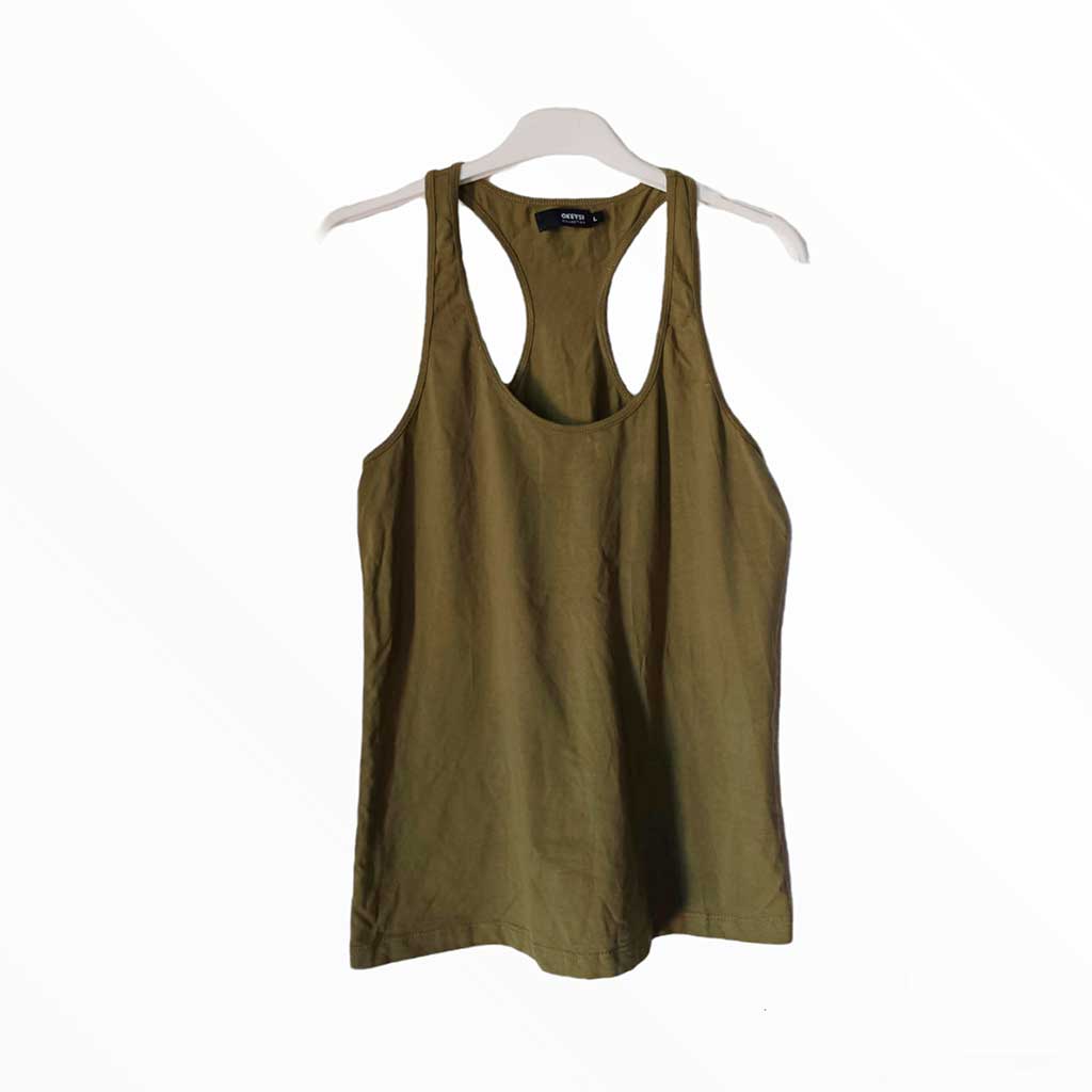 Camiseta Verde Tirantes - Okesi - Talla L