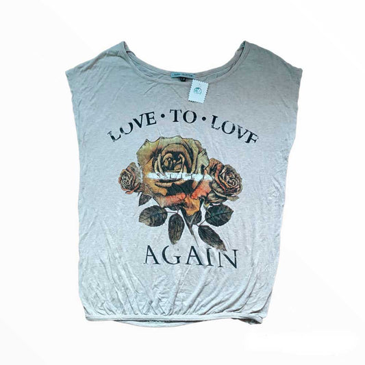 Camiseta Beige - Mujer - Bershka - Talla L